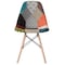 Fabulaxe Modern Fabric Patchwork Chair w/Wooden Legs for Kitchen, Dining Room, Entryway, Living Room, PK 2 QI004328.2 - alternate 6